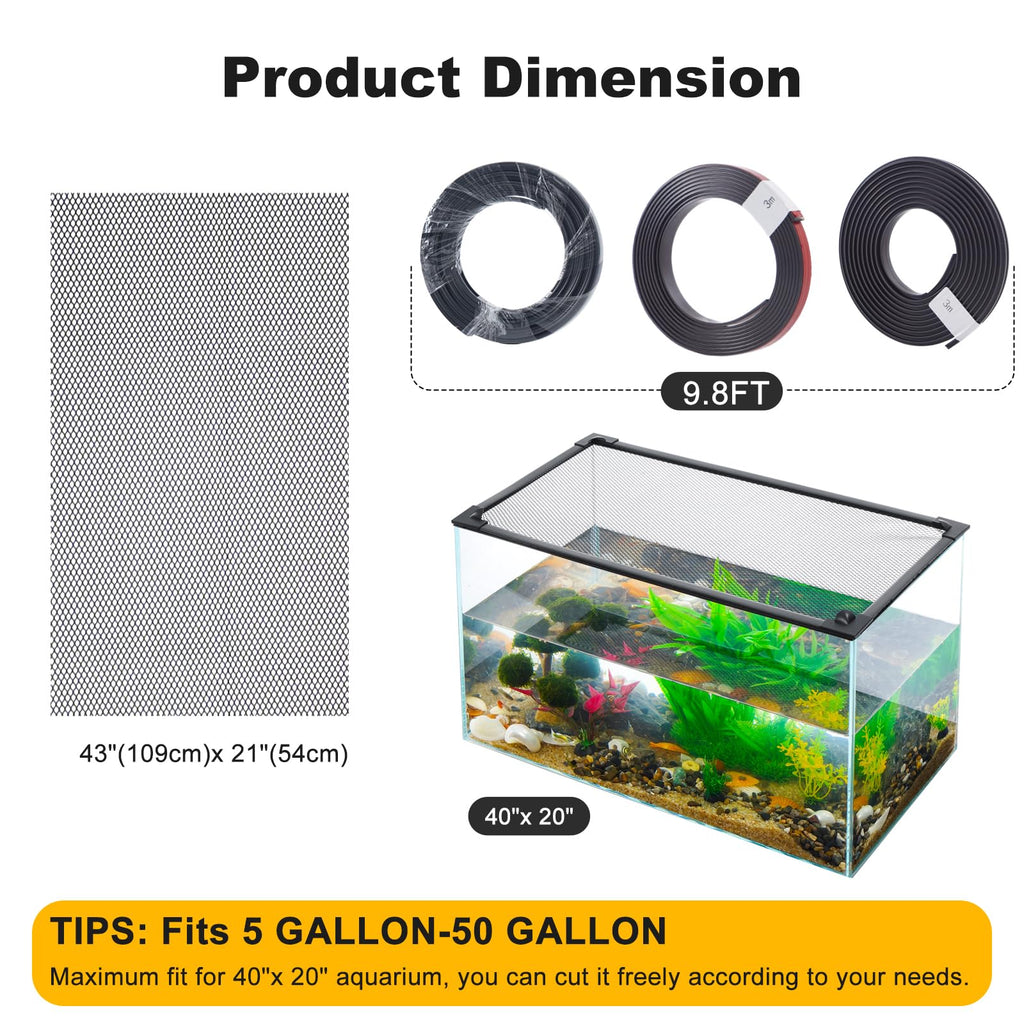 Magnetic Aquarium Lid Anti-Jumping Net Cover E934