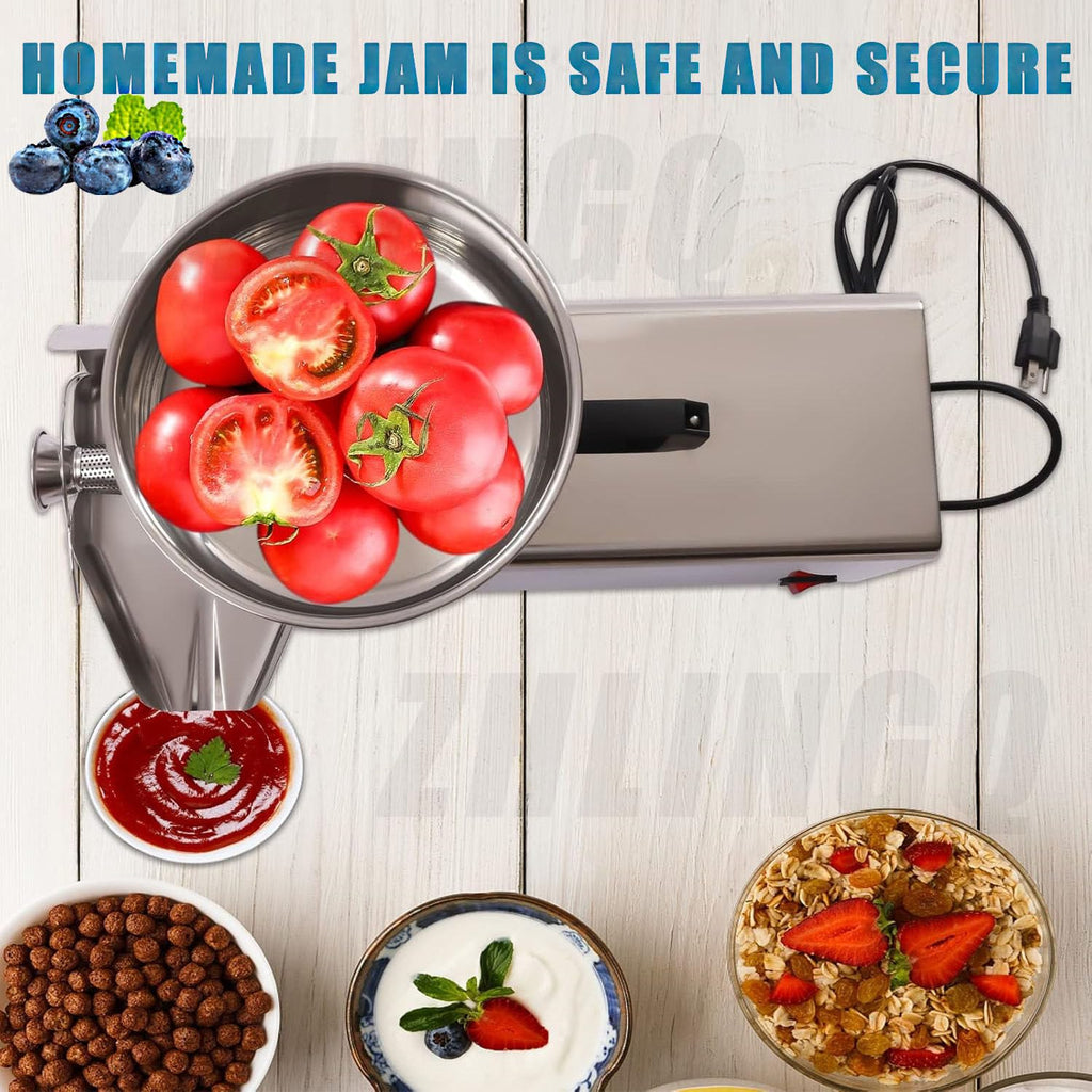 450W Electric Tomato Strainer with Funnel and Trough R790