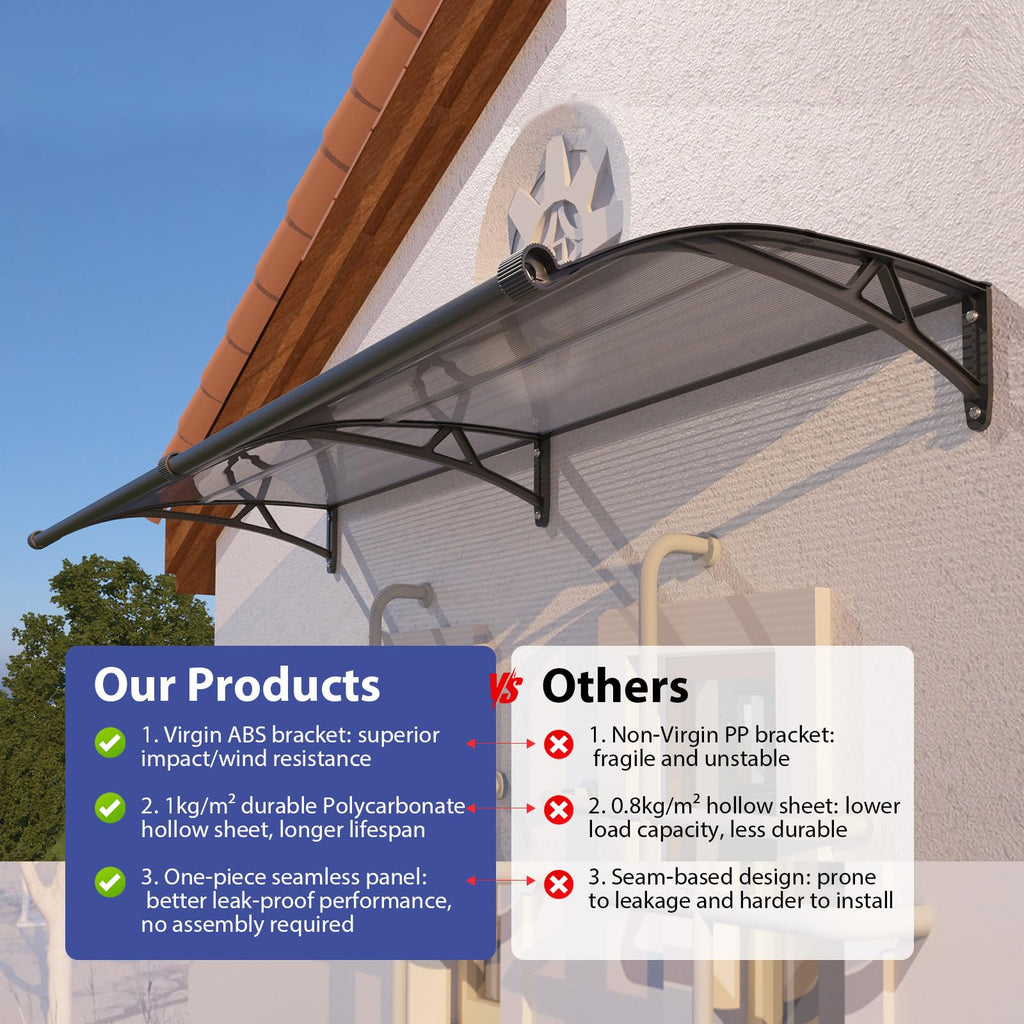 32" x 48" Window Door Awning Canopy with Drainage J911464