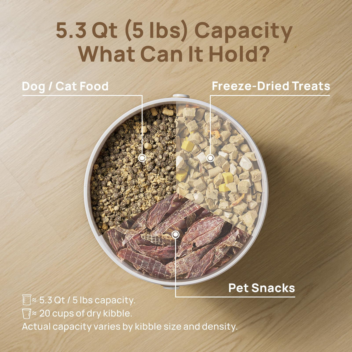 Vacuum Pet Food Storage Container 5 lb K878