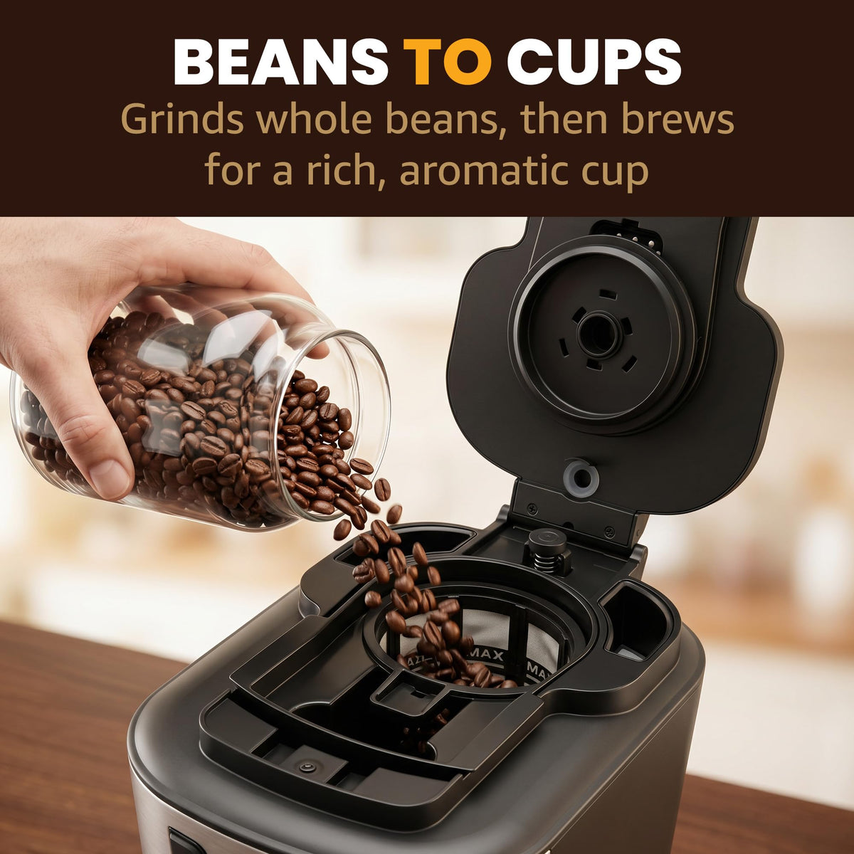 12-Cup Coffee Maker with Built-In Grinder V817