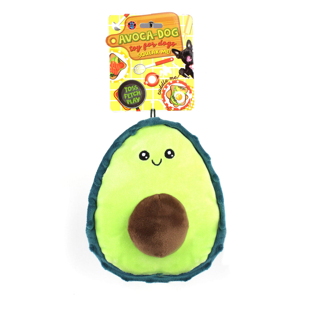 Avocado Plush Dog & Cat Toy with Squeaker T46301