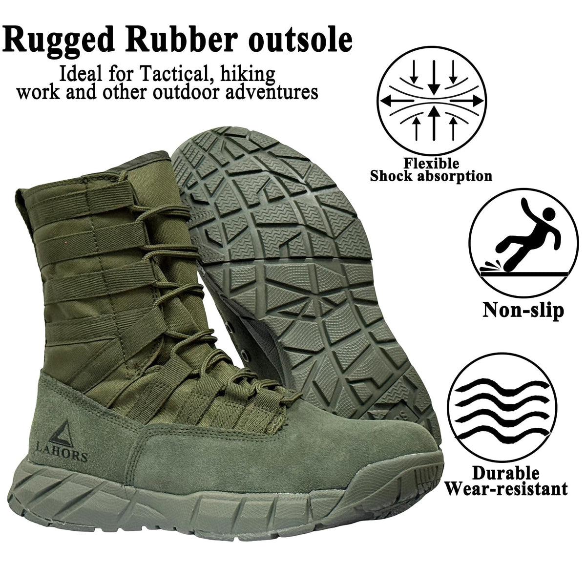 Lightweight Side Zip Tactical Boots I2165
