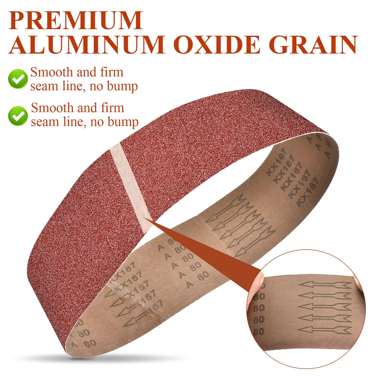 4x36 Inch Aluminum Oxide Sanding Belts and 6 Inch No-hole Sanding Discs I123
