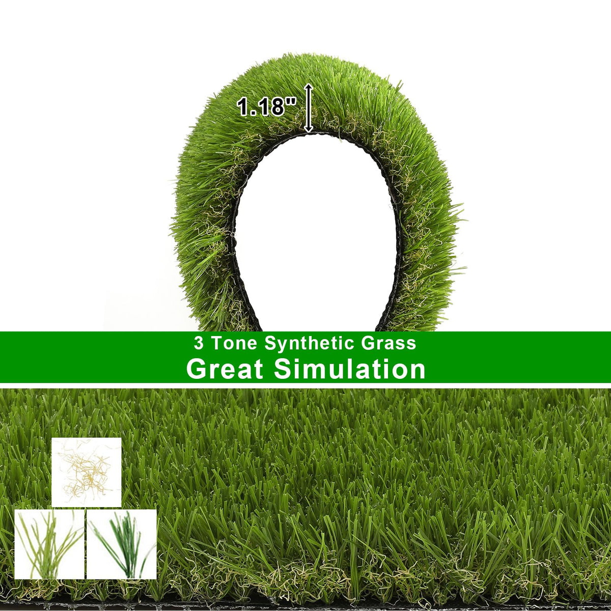 20x25 inches Artificial Grass Pad with Drainage Holes G50556