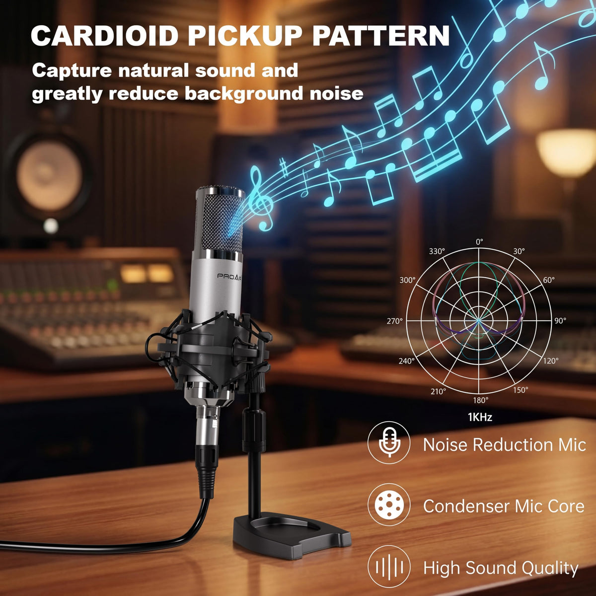 XLR Condenser Microphone with Desktop Stand K7950