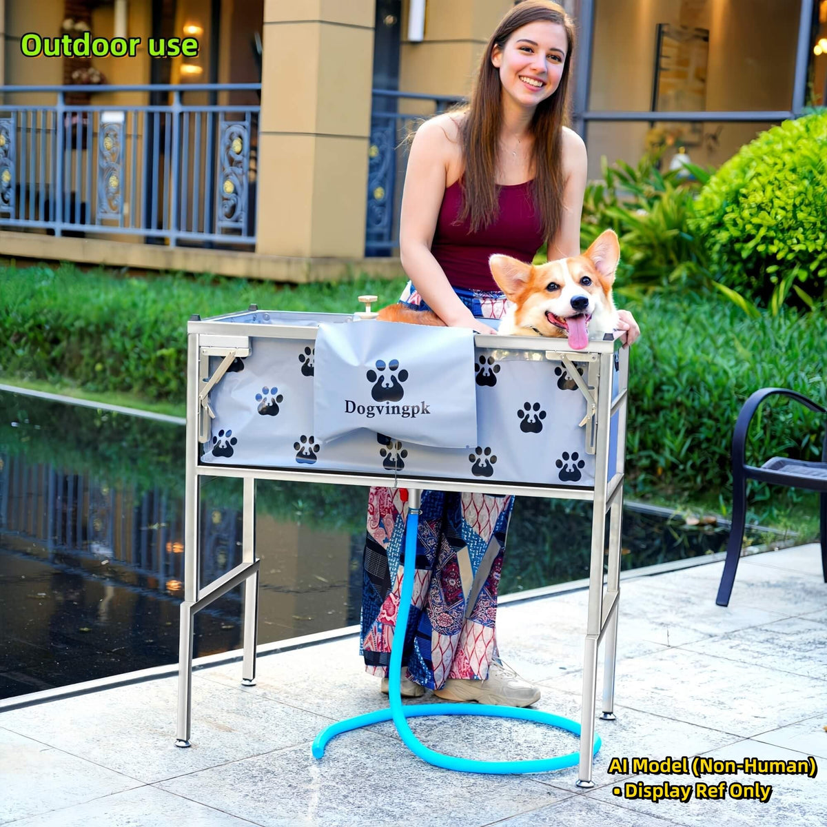 Portable Foldable Dog Bathtub W53914