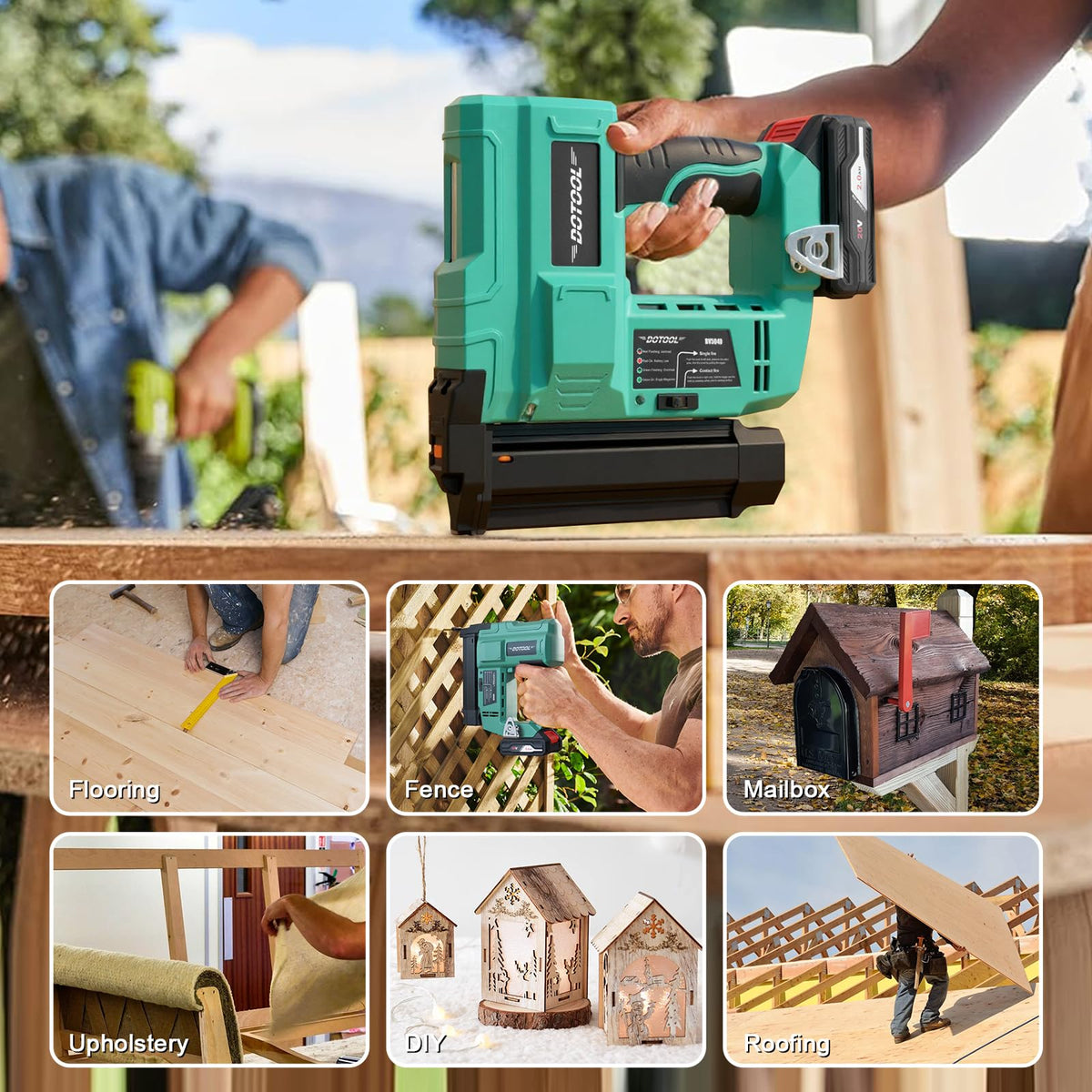 20V Cordless Brad Nailer Kit 2 in 1 Electric Nail Gun S94579