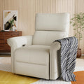 Fabric Light Gray Swivel Rocker Recliner Chair G48147