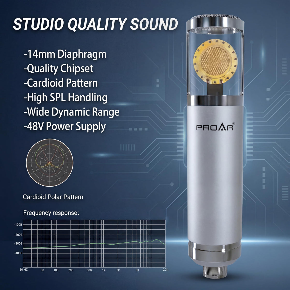 XLR Condenser Microphone with Desktop Stand K7950