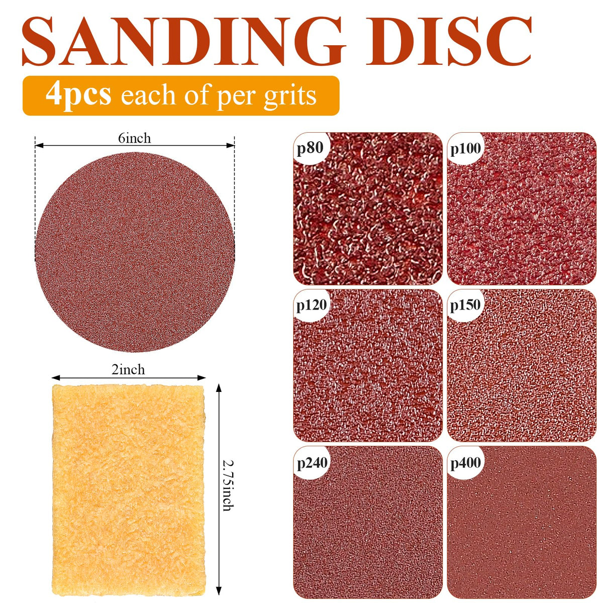4x36 Inch Aluminum Oxide Sanding Belts and 6 Inch No-hole Sanding Discs I123
