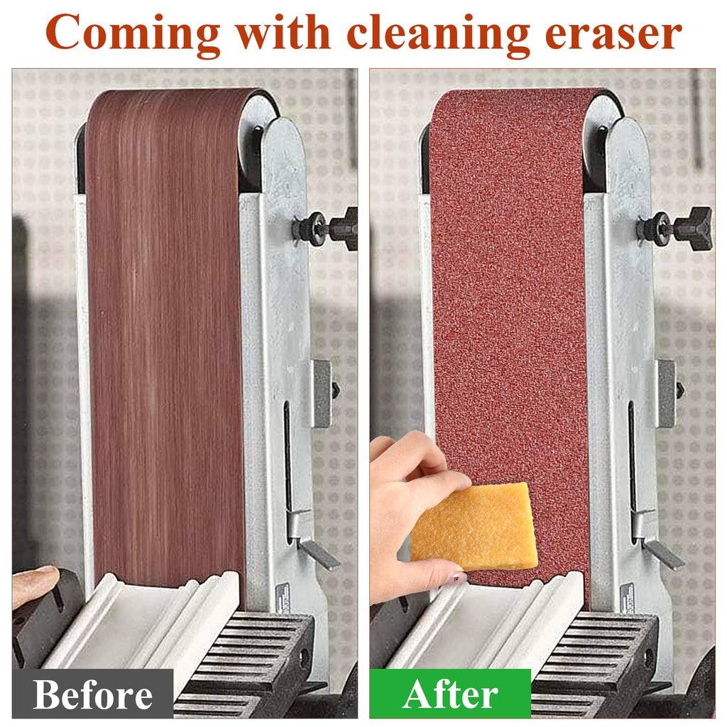 4x36 Inch Aluminum Oxide Sanding Belts and 6 Inch No-hole Sanding Discs I123
