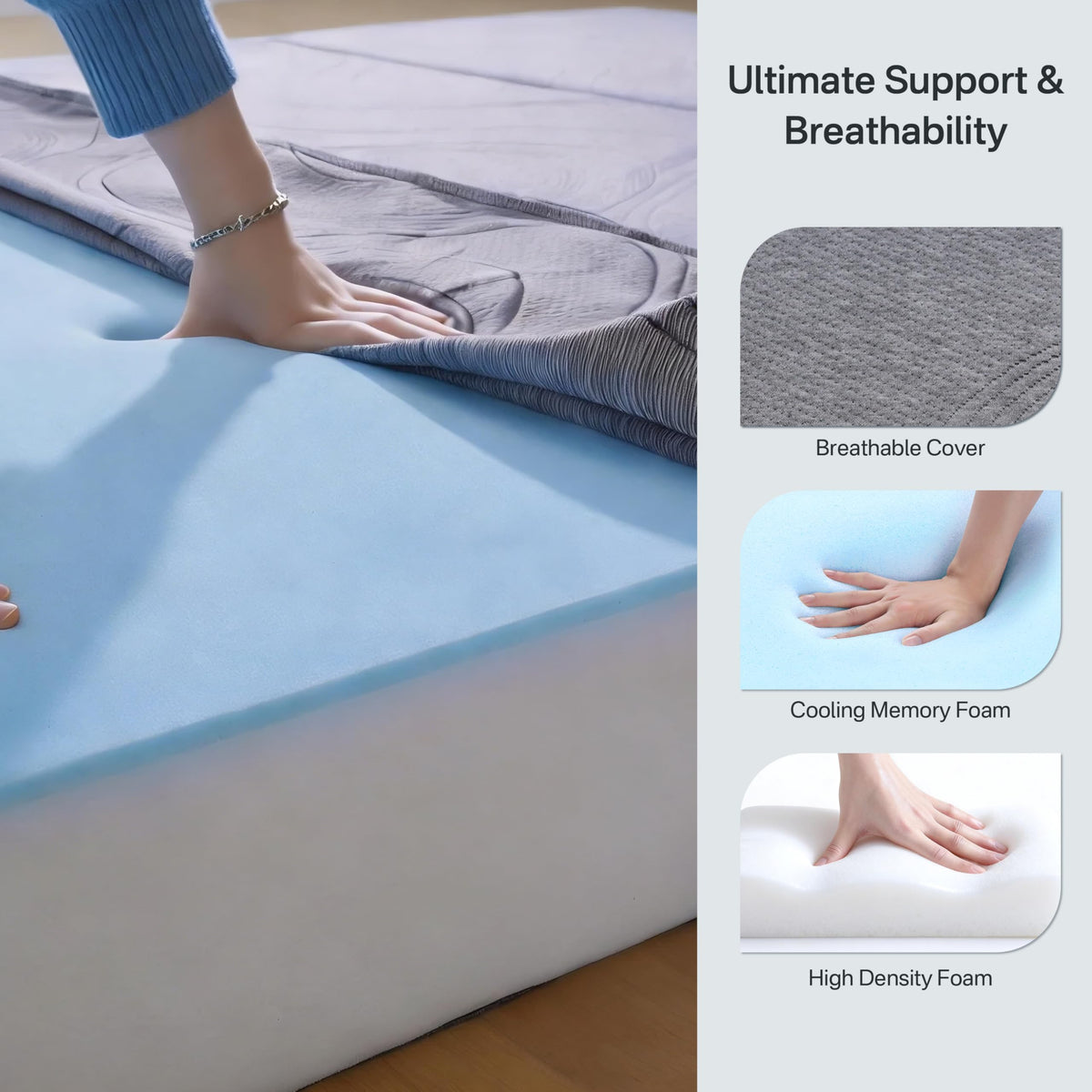 6 Inch Memory Foam Foldable Mattress N201