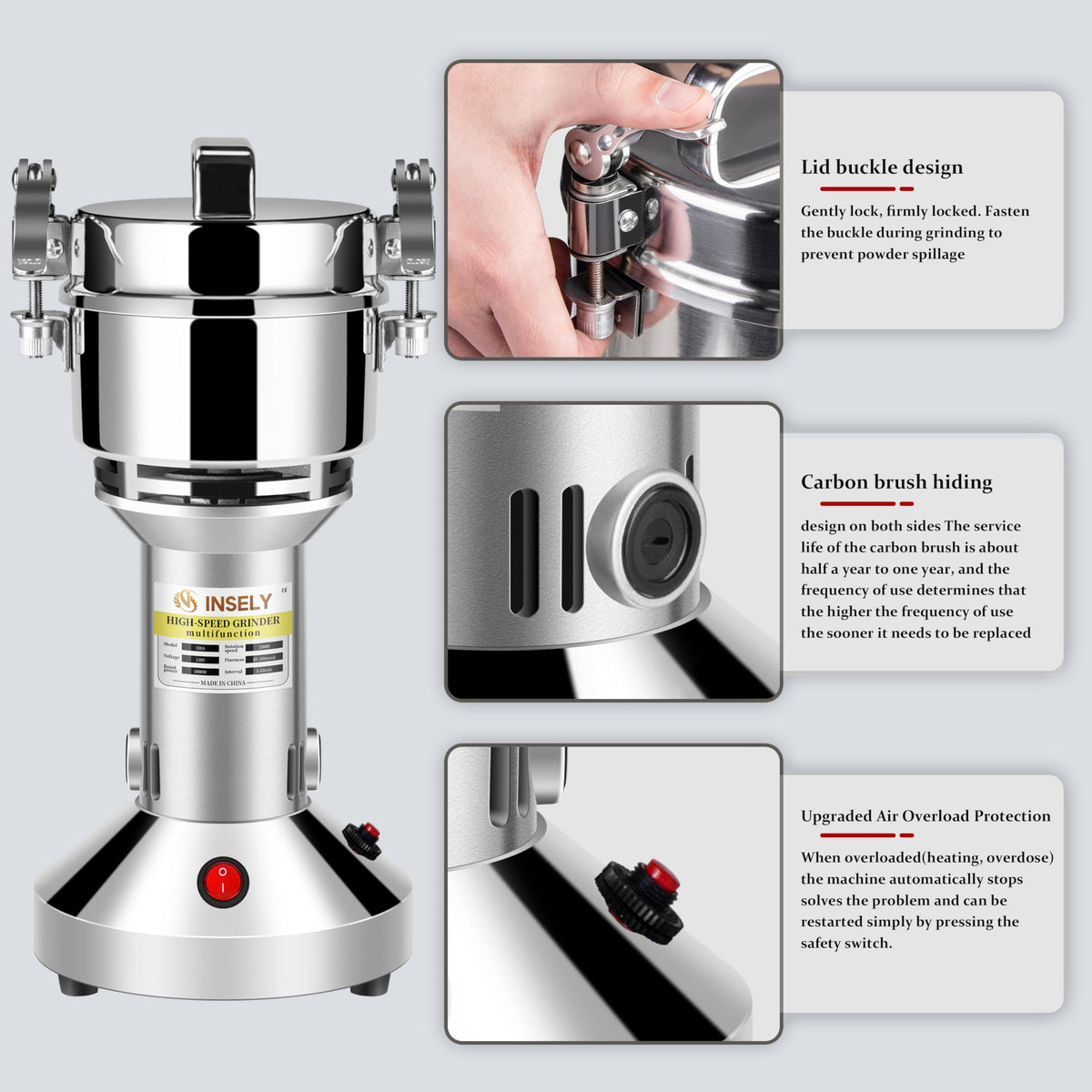 150g Electric Stainless Steel Grain Mill N137925
