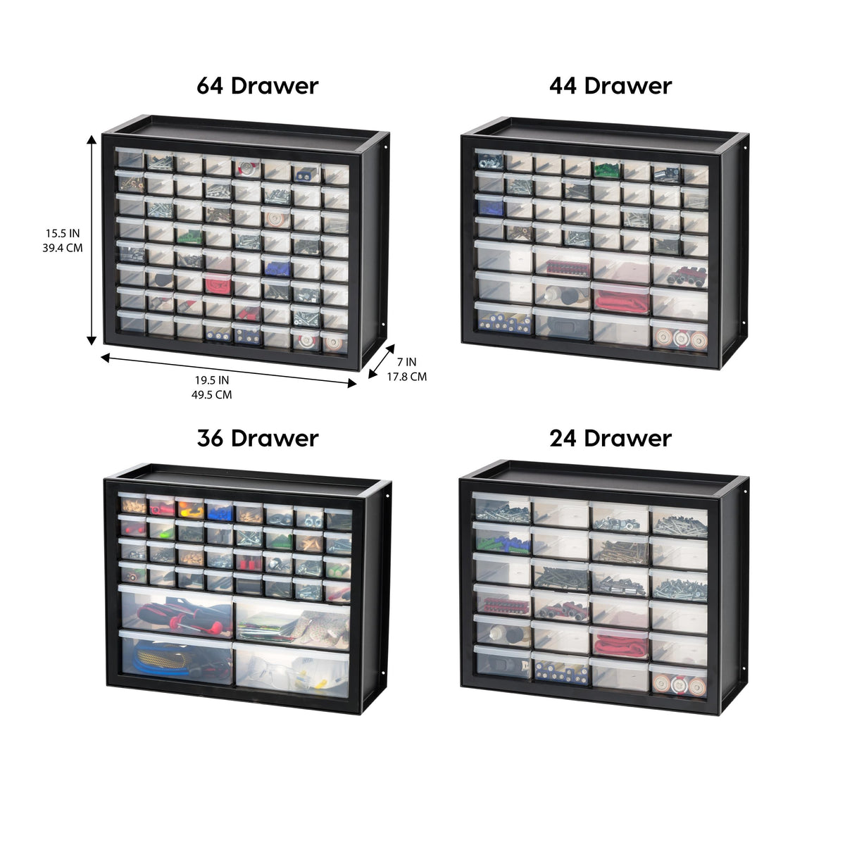 Black 44-Drawer Small Parts Storage Cabinet Z567615