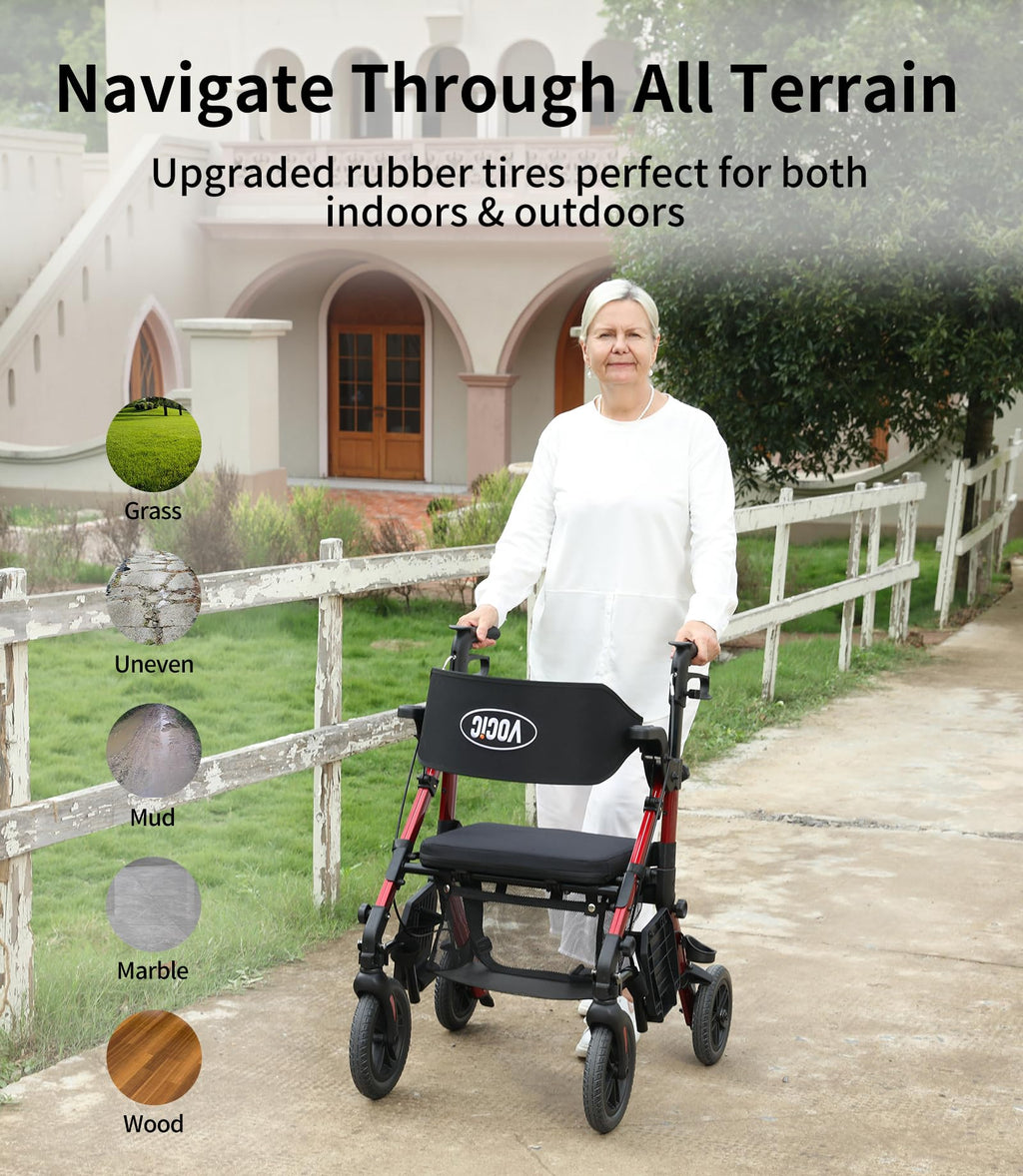 2 in 1 Walker Wheelchair Combo U5936