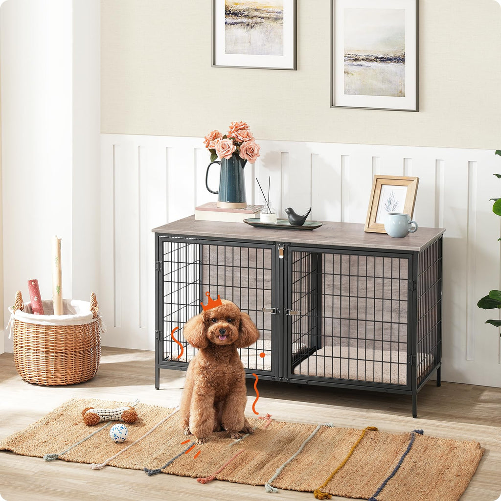 Greige Dog Crate Furniture D387