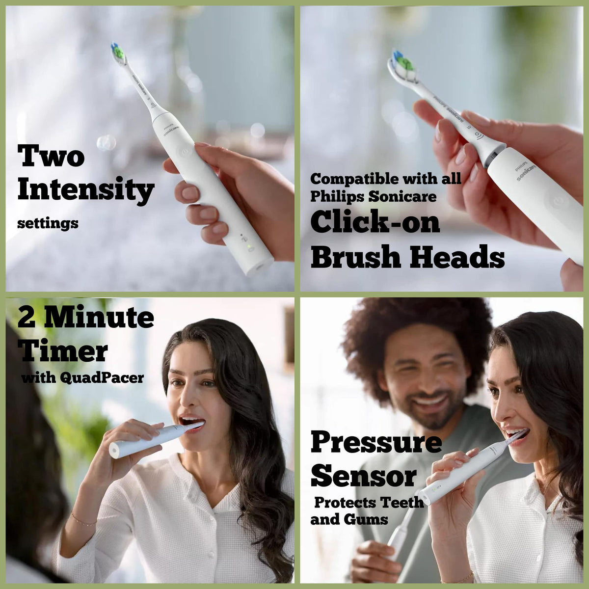 Rechargeable Electric Toothbrush with Pressure Sensor and Travel Case O994