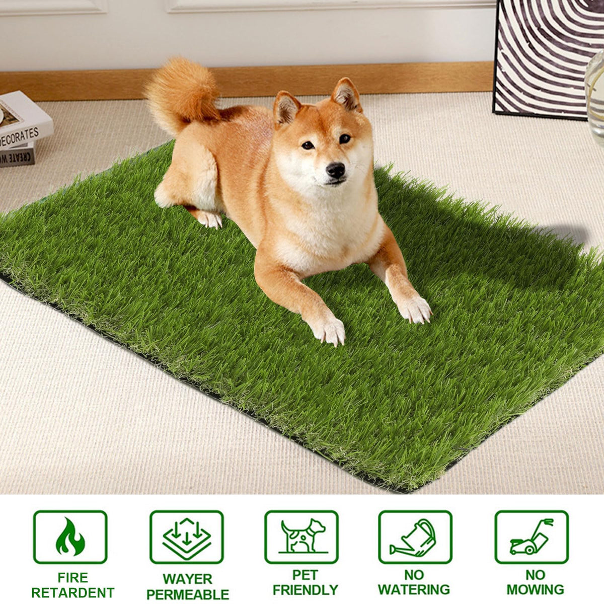 20x25 inches Artificial Grass Pad with Drainage Holes G50556