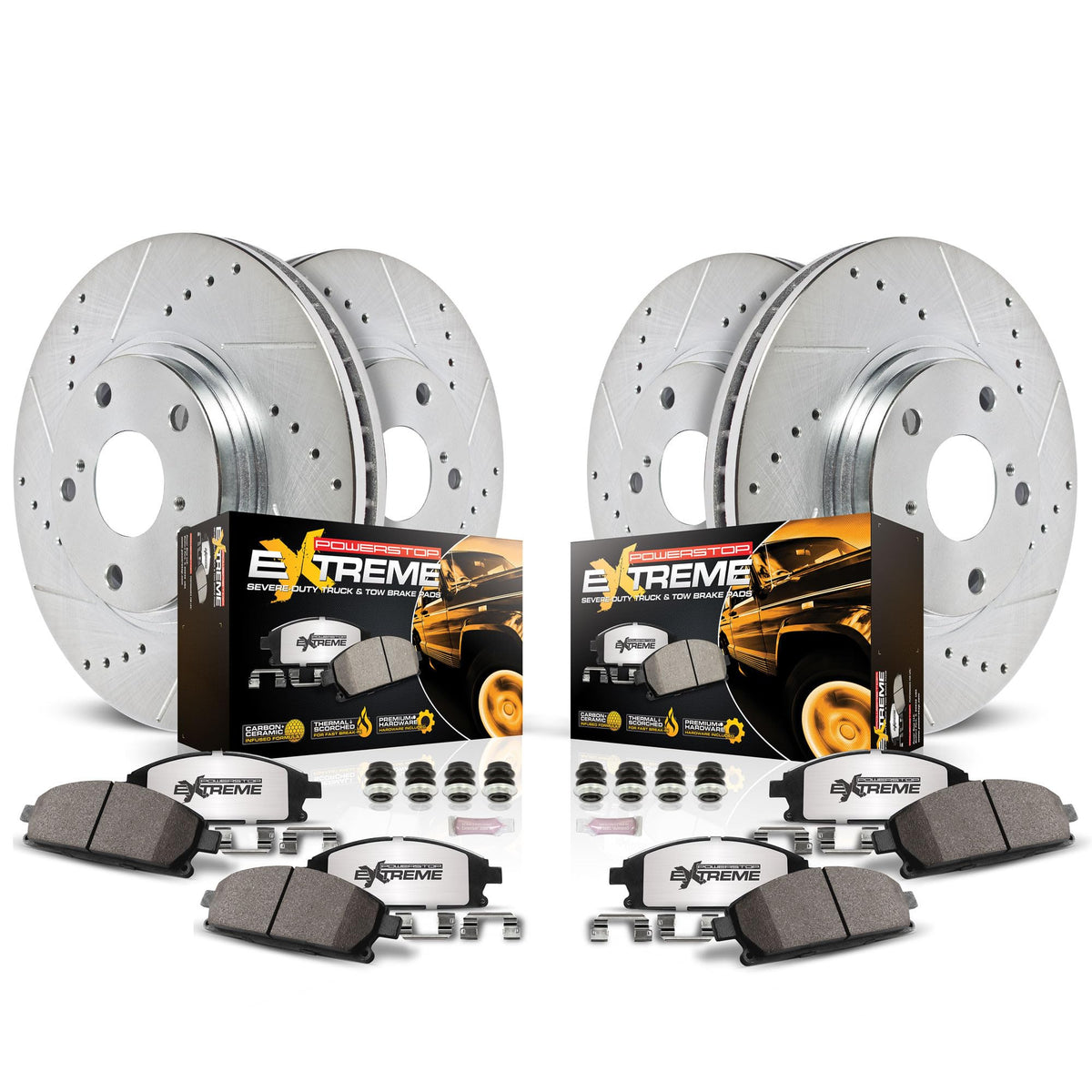 Front & Rear Brake Pad & Rotor Kit S799