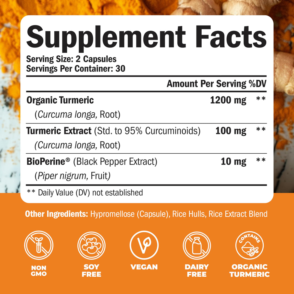 Turmeric Curcumin Glucosamine Chondroitin MSM Supplement C72755
