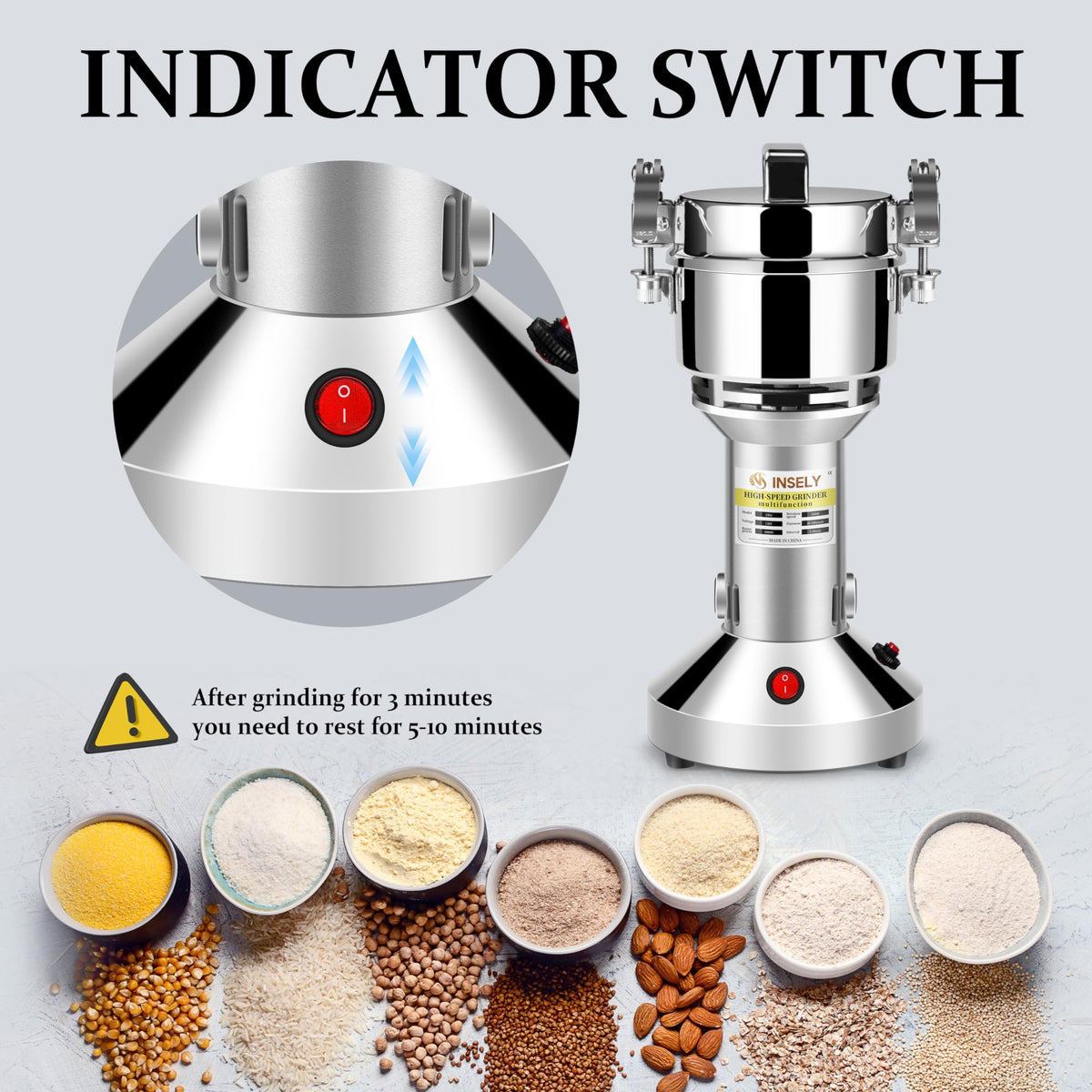 150g Electric Stainless Steel Grain Mill N137925