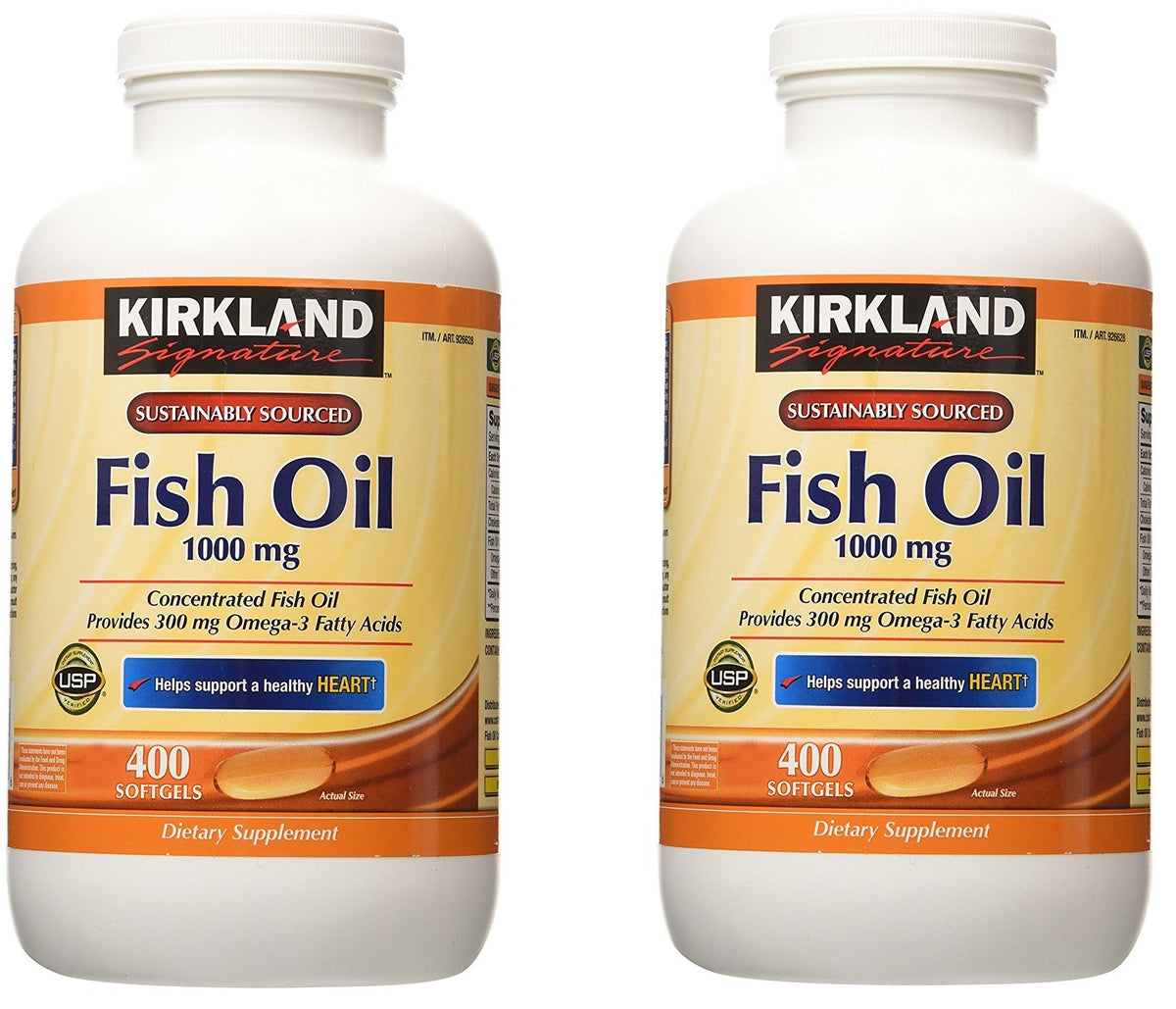Fish Oil 1000 mg 400 Softgels 2 Pack Z428033