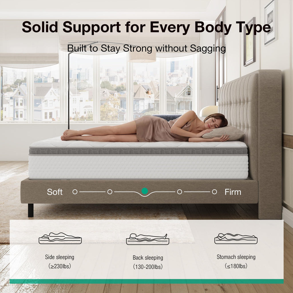 Full Size 12 Inch Hybrid Mattress in a Box Z11553