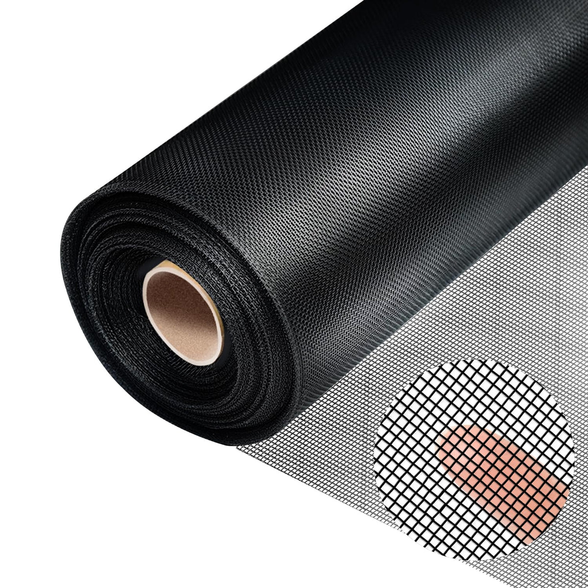 Black 47in x 10ft 22 Mesh 304 Stainless Steel Screen Roll X495