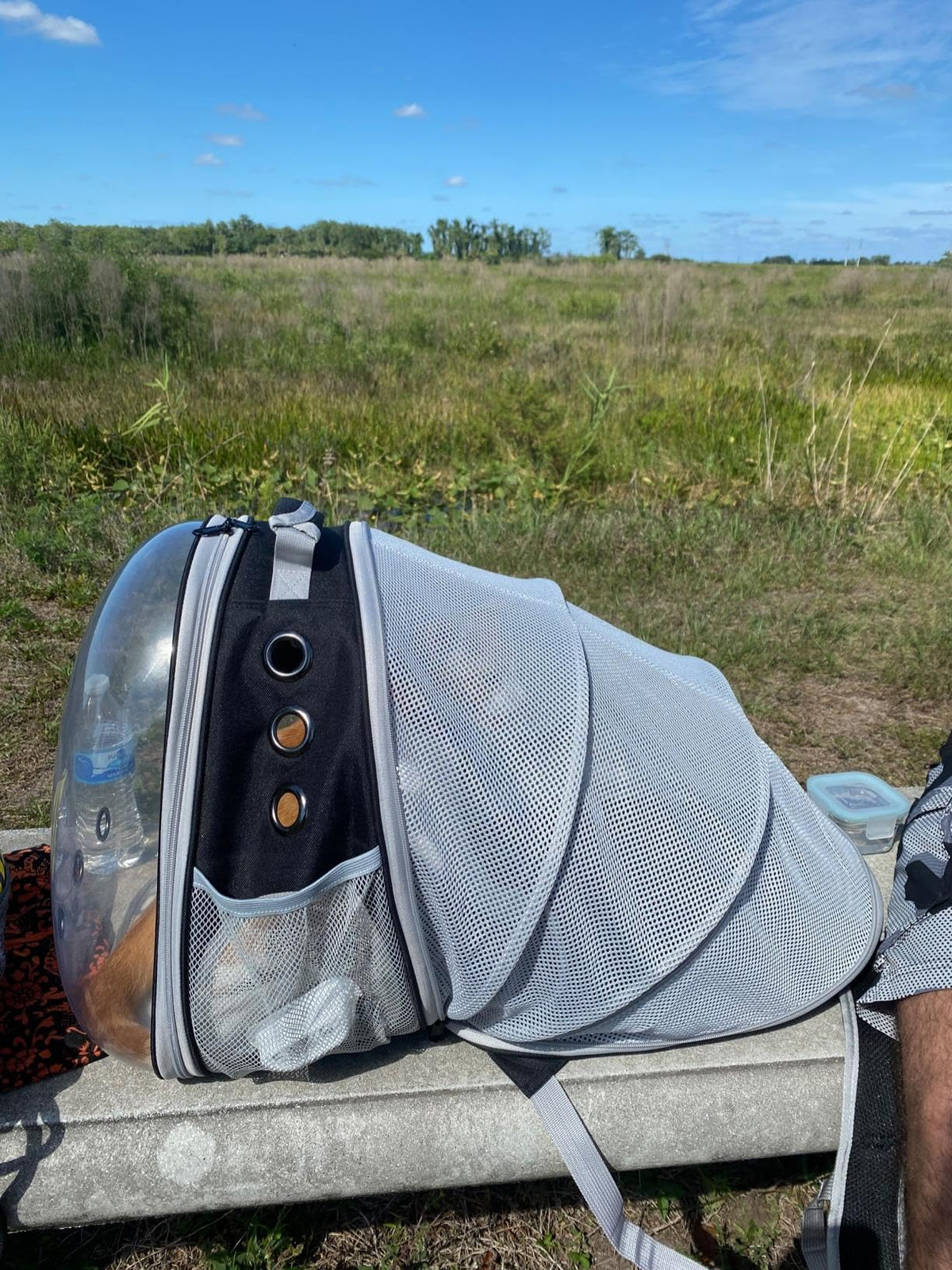 Expandable Cat Backpack Carrier with Bubble Window W8354