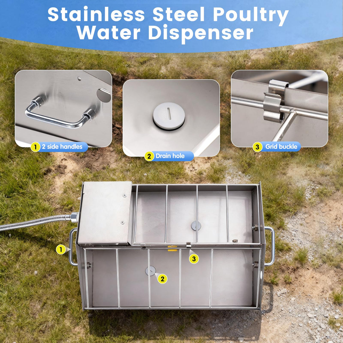 Automatic Chicken Waterer and Feeder Set T517