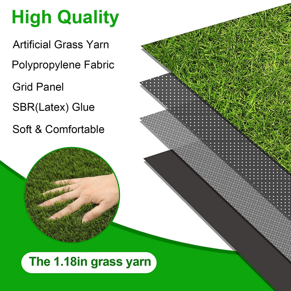 20x25 inches Artificial Grass Pad with Drainage Holes G50556