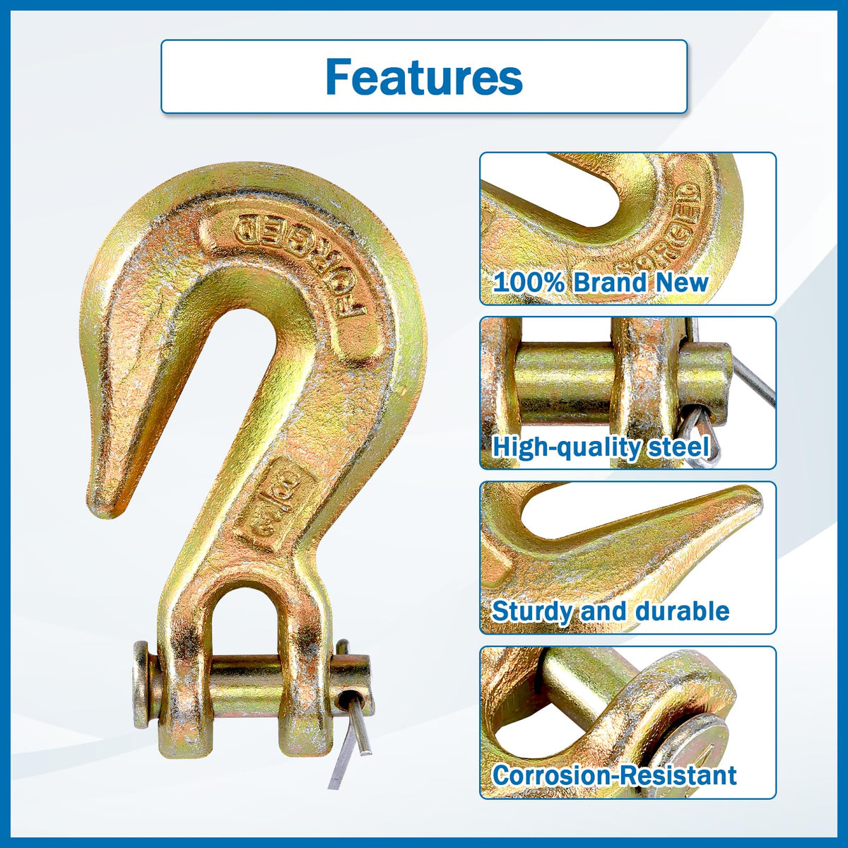 3/8 Inch Grade 70 Clevis Grab Hooks M233
