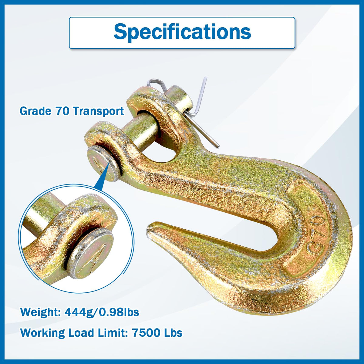 3/8 Inch Grade 70 Clevis Grab Hooks M233