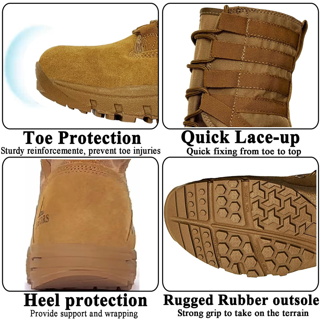 Suede Leather Lightweight Tactical Combat Boots N848205