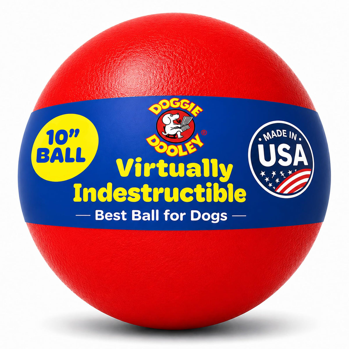 Red 10 Inch Dog Ball X671