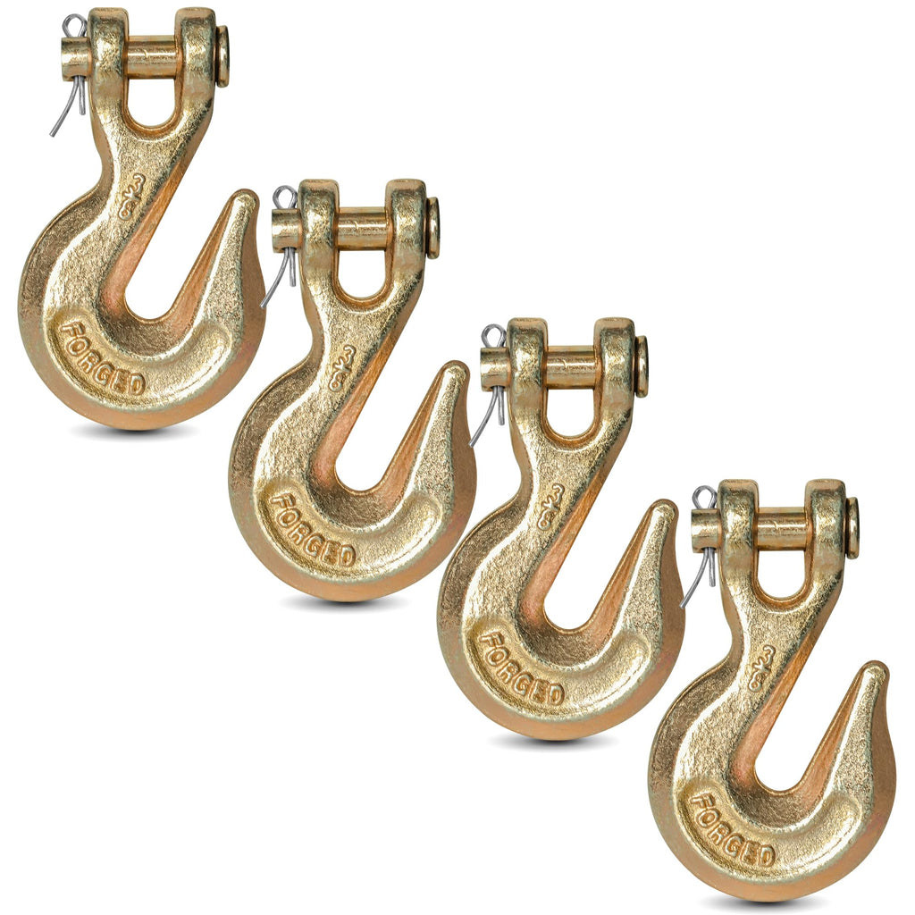 3/8" Clevis Grab Hooks 4 Pack Heavy Duty Chain Hook I40222