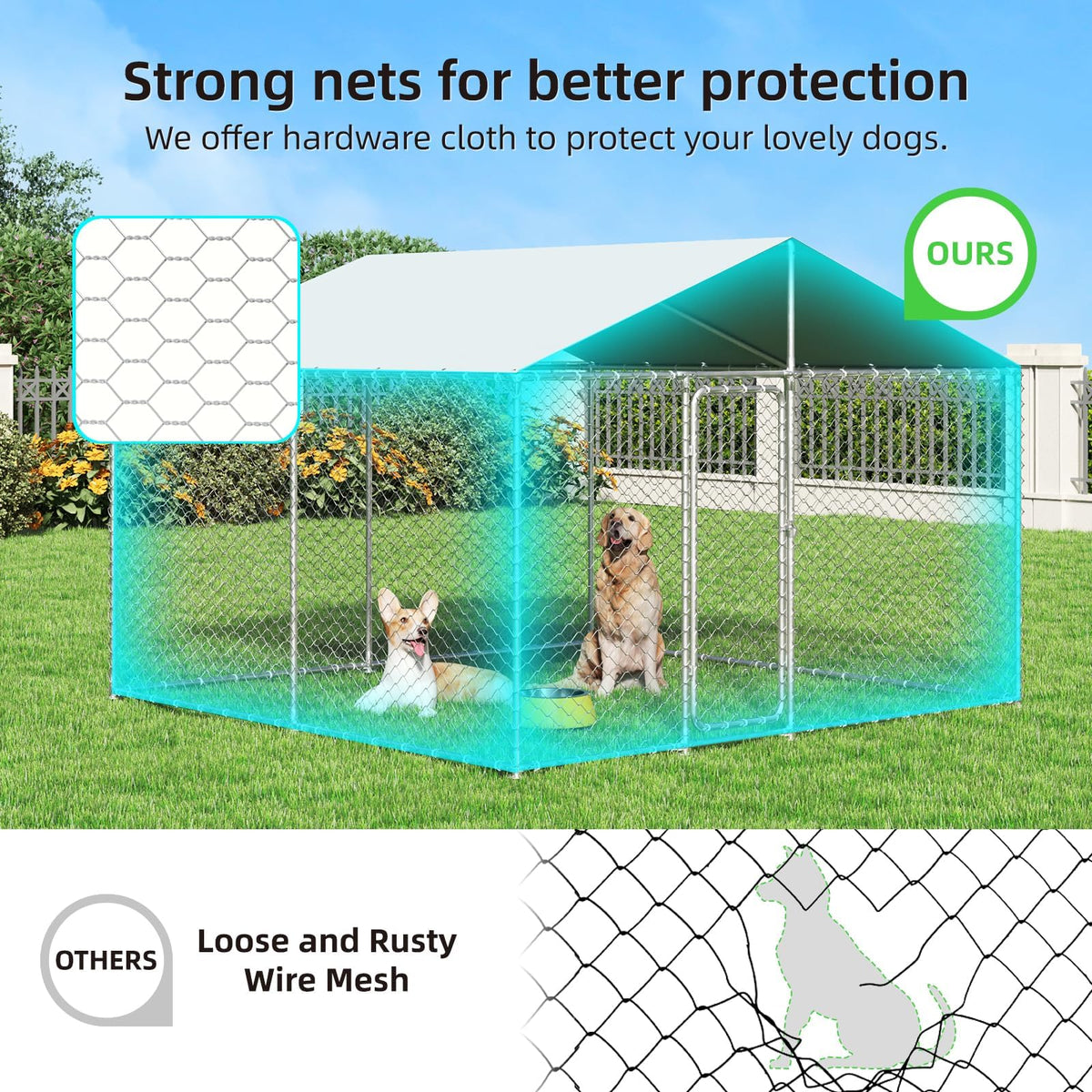10'x10' Heavy Duty Outdoor Dog Kennel N17530
