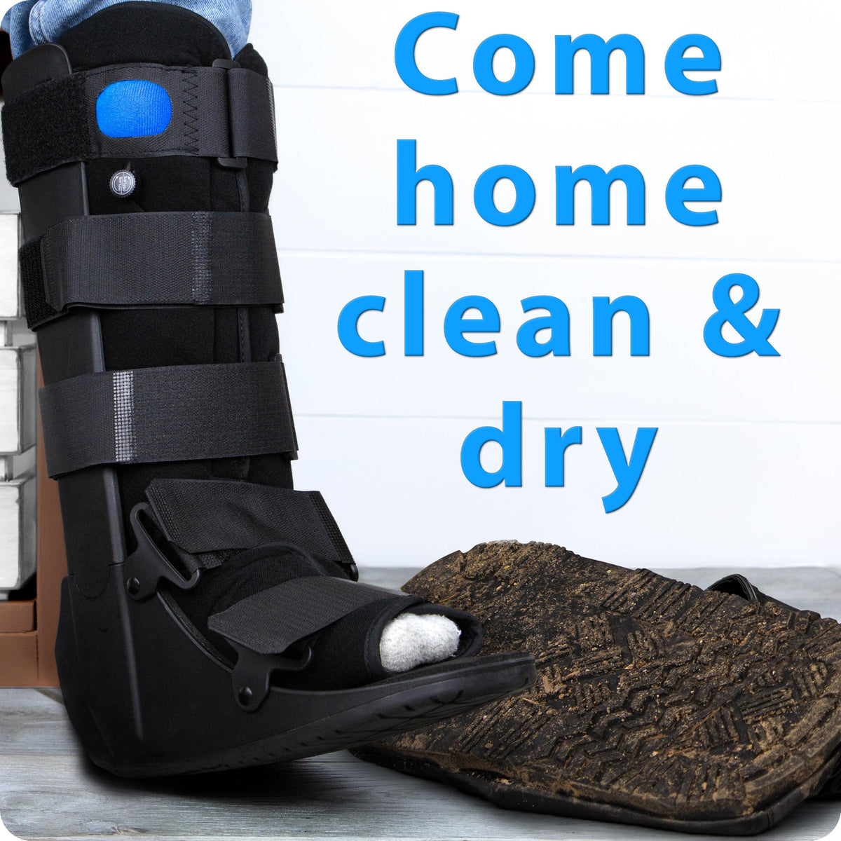 Water Resistant Walking Boot Cover with Anti-Slip Sole B179950