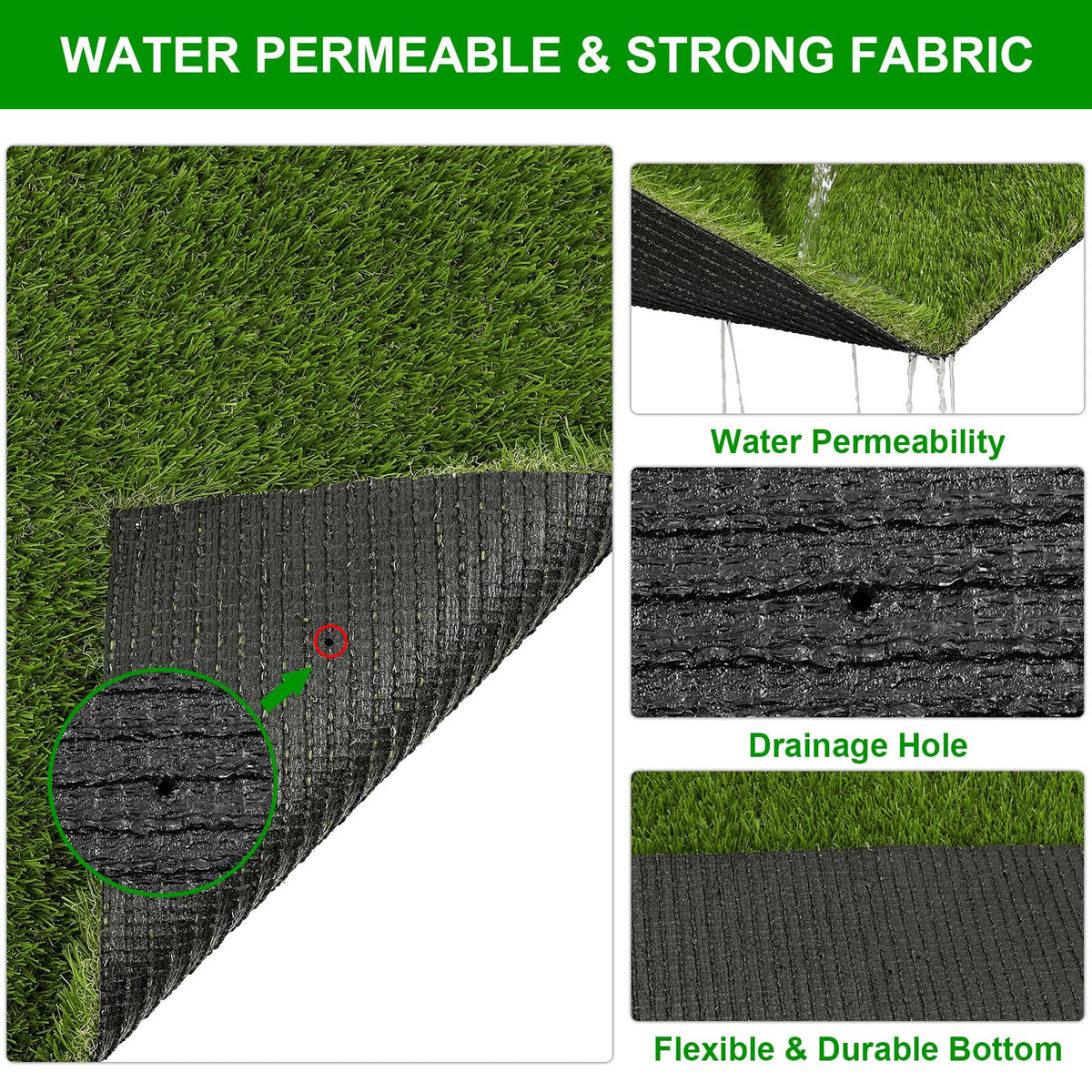 20x25 inches Artificial Grass Pad with Drainage Holes G50556