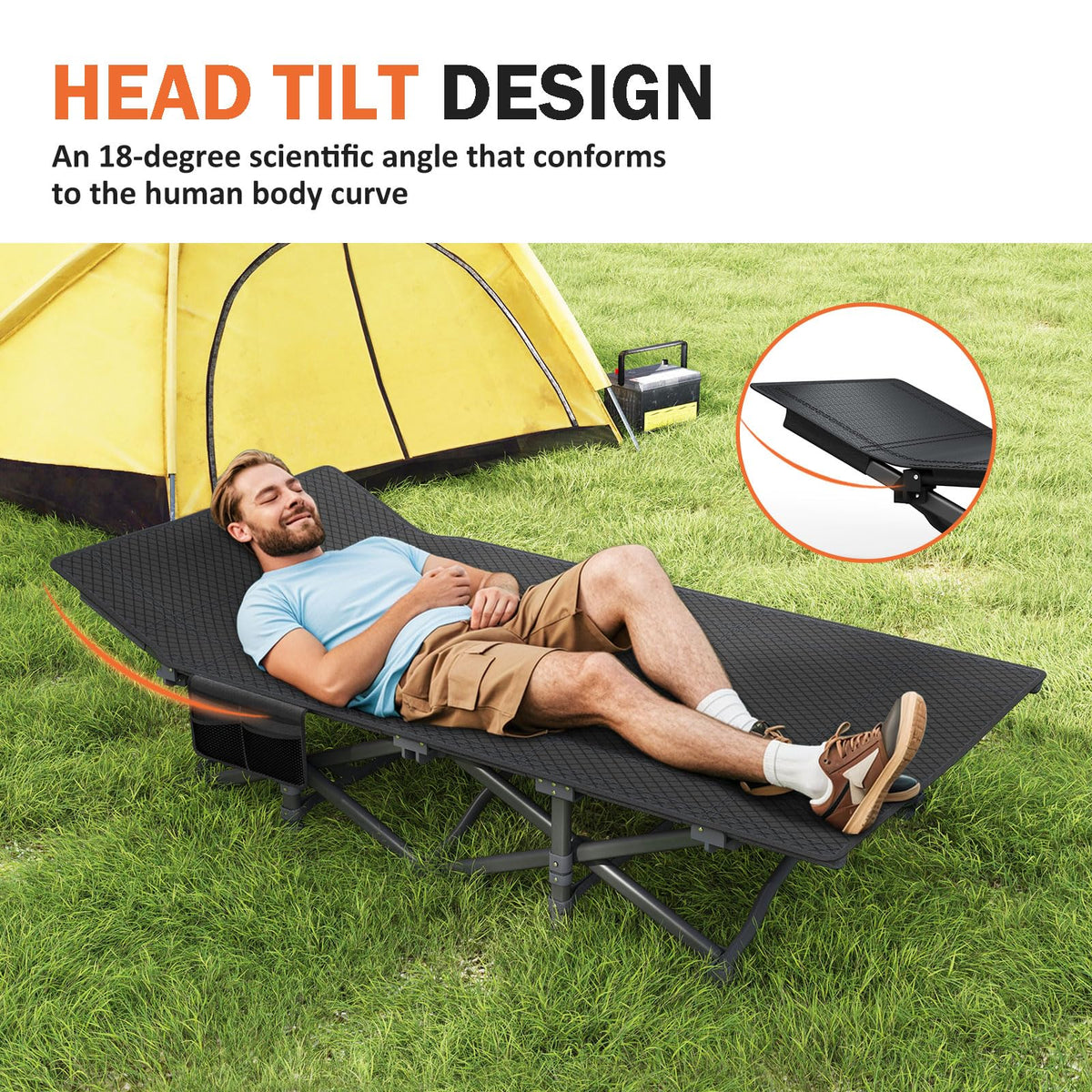 Camping Cot with Cushion Z26398