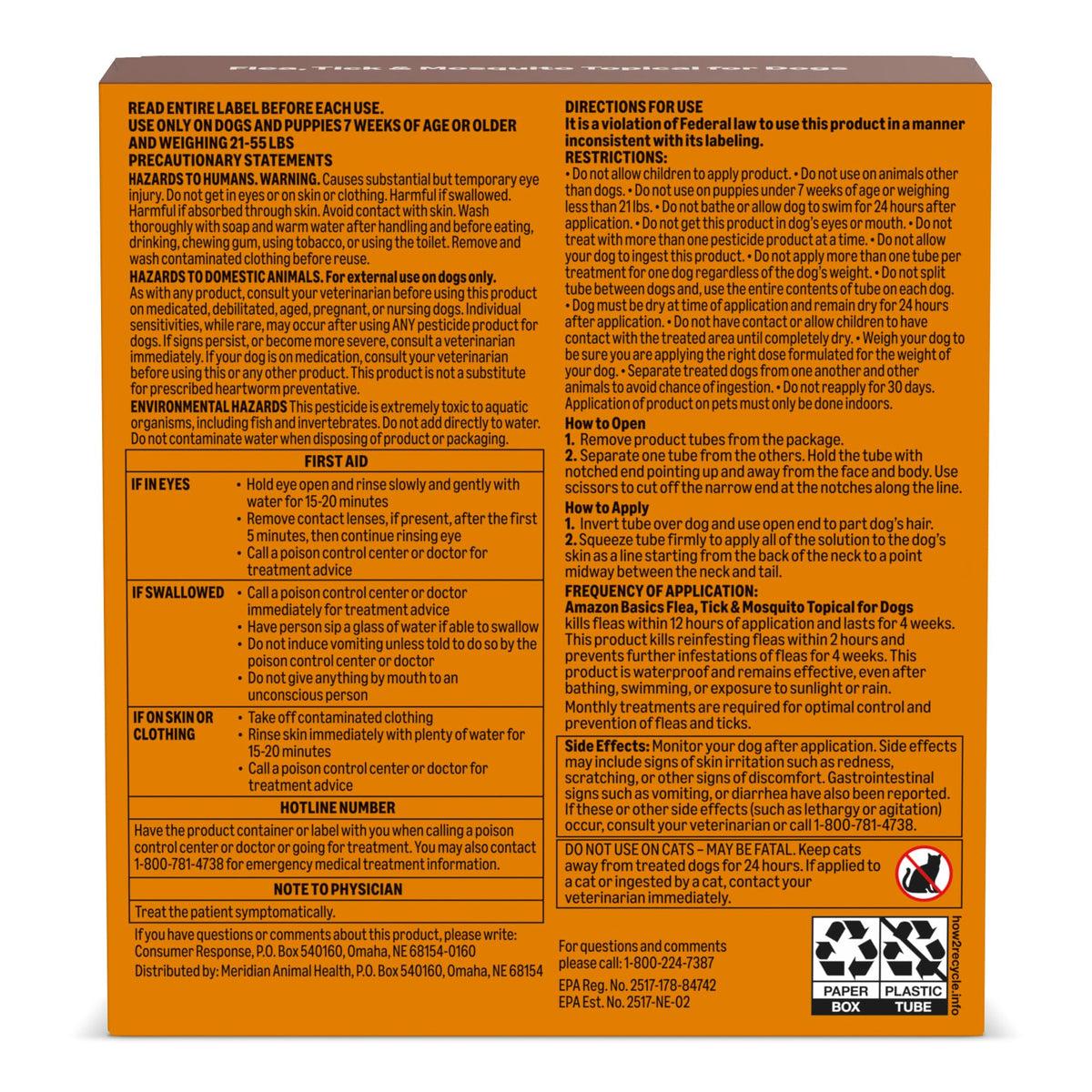 Flea Tick & Mosquito Topical Treatment for Large Dogs 4 Count G5251