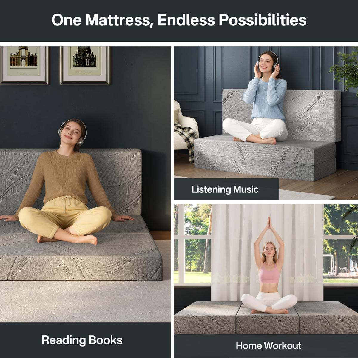 6 Inch Memory Foam Foldable Mattress N201