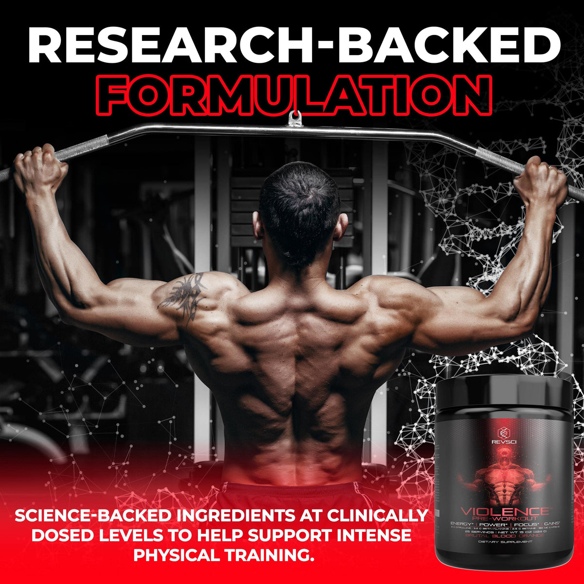 Pre Workout Powder 180 mg Caffeine L Theanine L Citrulline Malate Beta Alanine Alpha GPC 25 Servings Blood Orange S529274